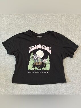Rebellious One Yellowstone Graphic Tee - Black with Pink & Green